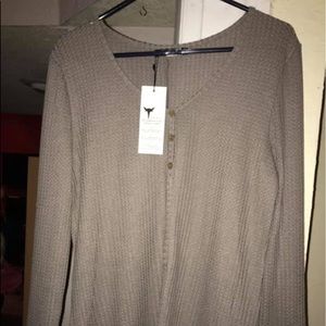 Waffle knit shirt